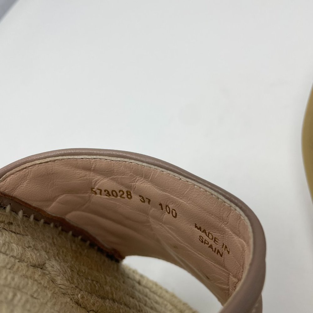 SOLD Gucci Marmont GG Espadrille Sandals Matelasse Brown Quilted Flat Sz 37 US 7 - Picture 13 of 13